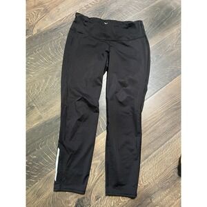 Old Navy Active Go-Dry Black Mesh Panel Compression Leggings Womens Medium